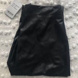 Faux leather pants